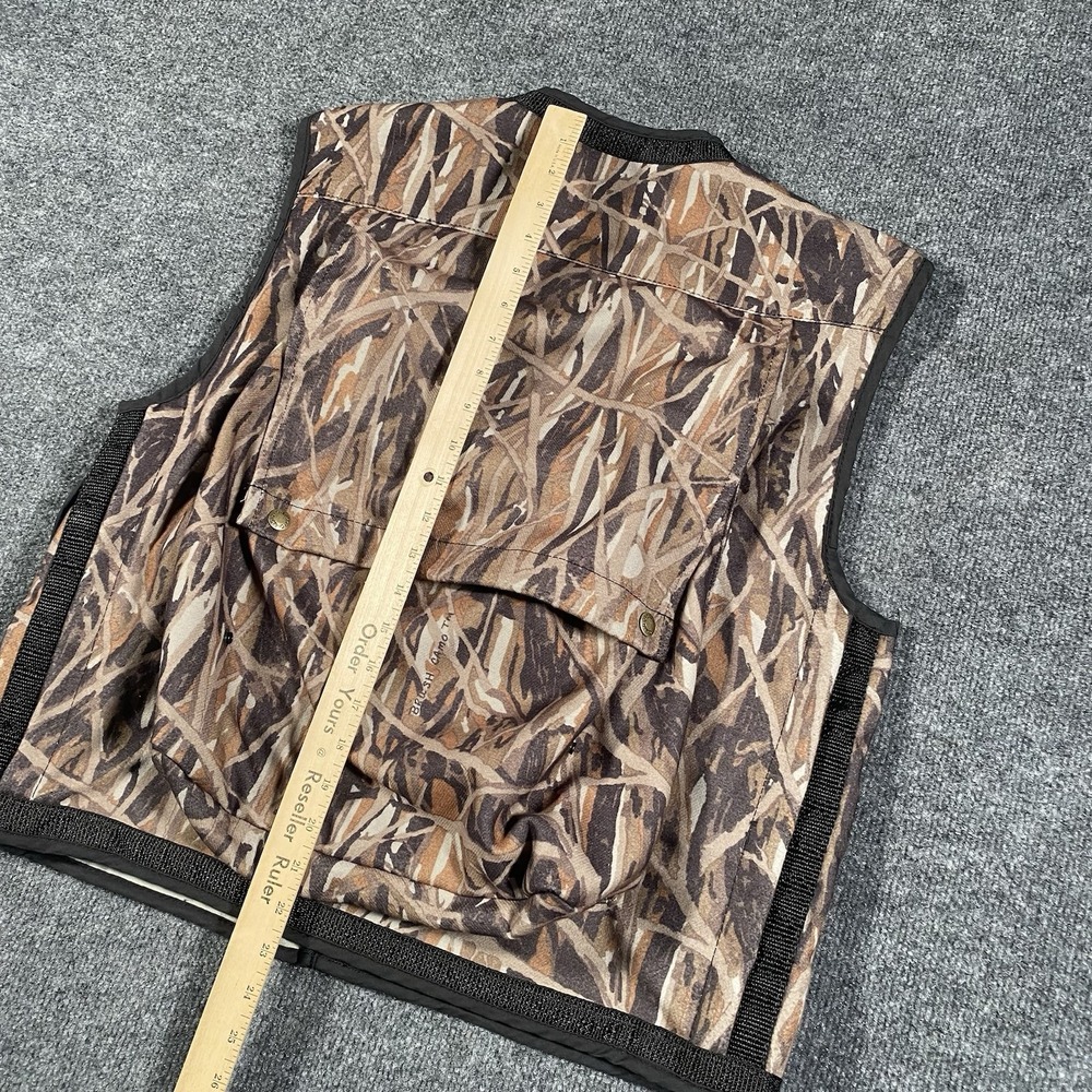 Vintage 90s Cabelas Brush Camo Pockets Hunting Vest Mens Medium Made in USA - Picture 6 of 7